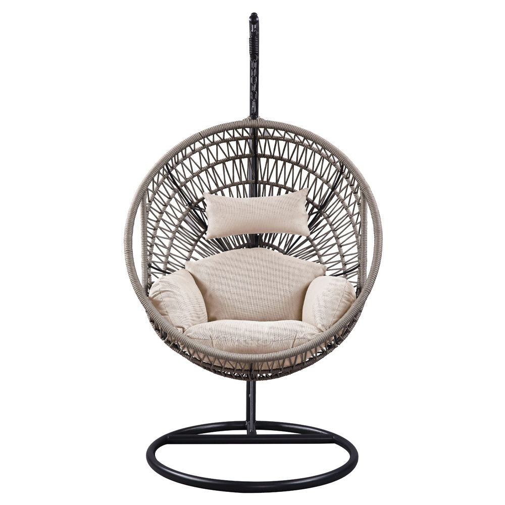 Vasant - Hanging Chair - Beige Fabric & Rope