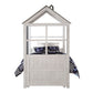Tree House II - Twin Bed - Weathered White & Washed Gray