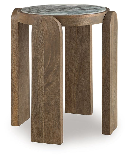 Gavrilley - Accent Table - Gray / White / Brown