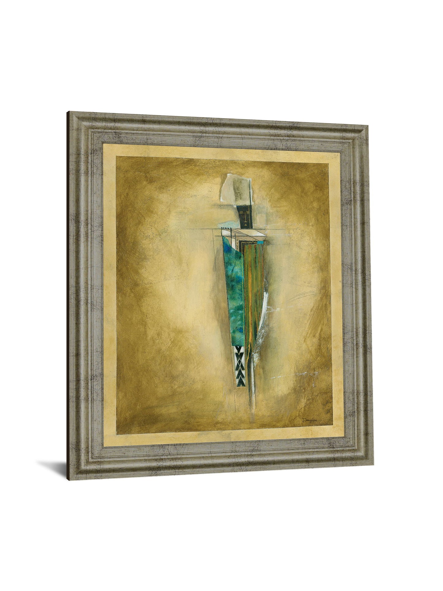 Golden Echo - 28" x 34" Framed Wall Art - Gold