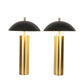 Aurora Column On/Off Touch, USB Charging, Metal & Crystal Table Lamp (Set of 2) - Soft Gold / Matte Black