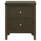 Wilkes - 2-Drawer Nightstand Bedside Table - Dark Cocoa