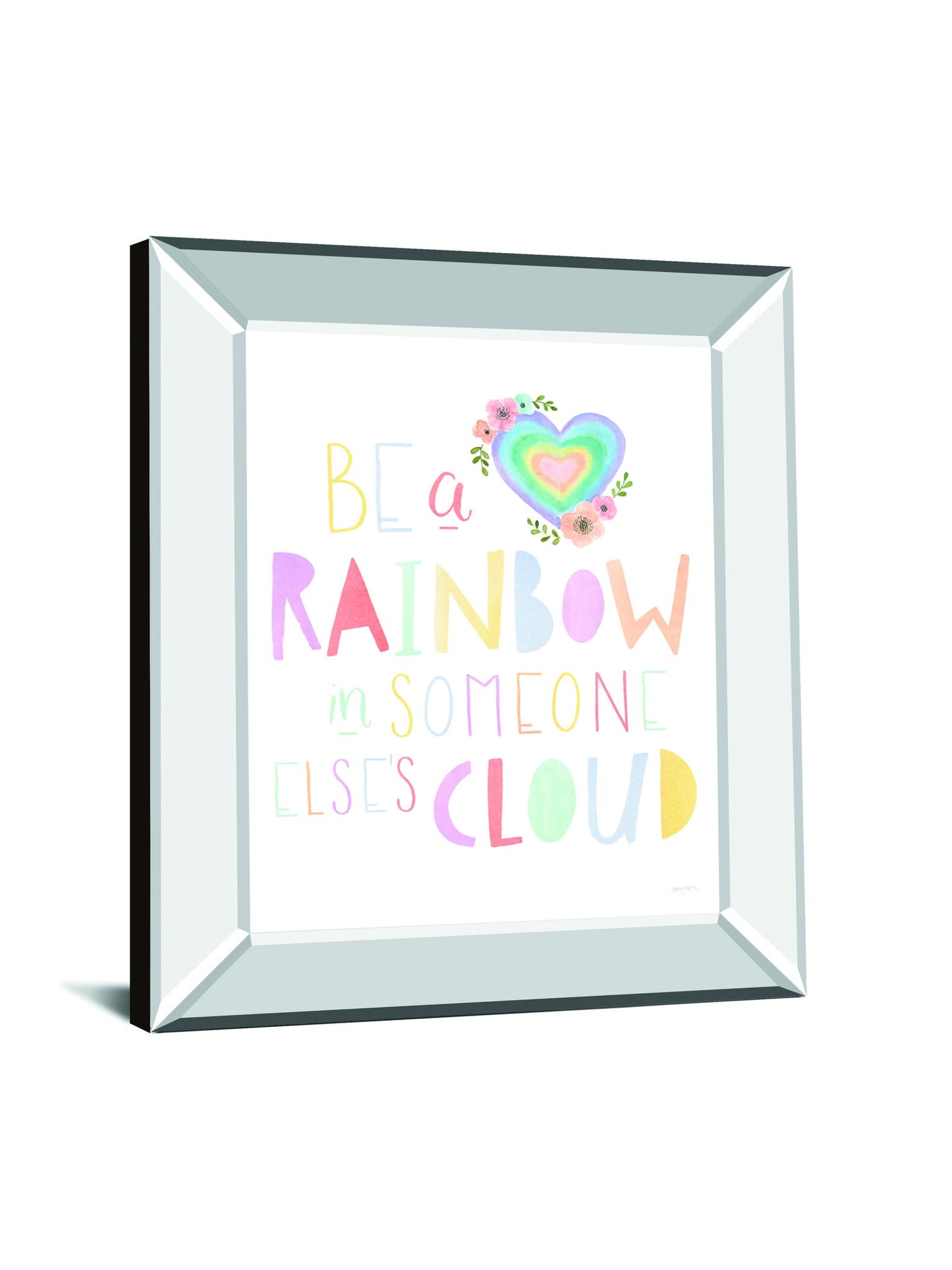Lets Chase Rainbows II By Jenaya Jackson - Mirror Framed Print Wall Art - White