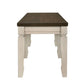 Fedele - Bench - Weathered Oak & Cream