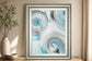 22x26 Ripple Effect V By Ethan Harper - Light Blue