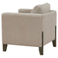 Islington - Fabric Upholstered Panel Arm Accent Chair - Taupe