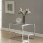 Ruben - End Table - Clear Glass & Chrome