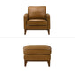 Caspar - Chair & Ottoman - Caramel