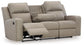 Lavenhorne - Rec Sofa W/Drop Down Table - Pebble