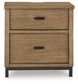 Tomtyn - Two Drawer Night Stand - Light Brown