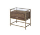 Knave - Accent Table - Walnut & Champagne