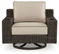 Coastline Bay - Swivel Lounge W/ Cushion - Brown