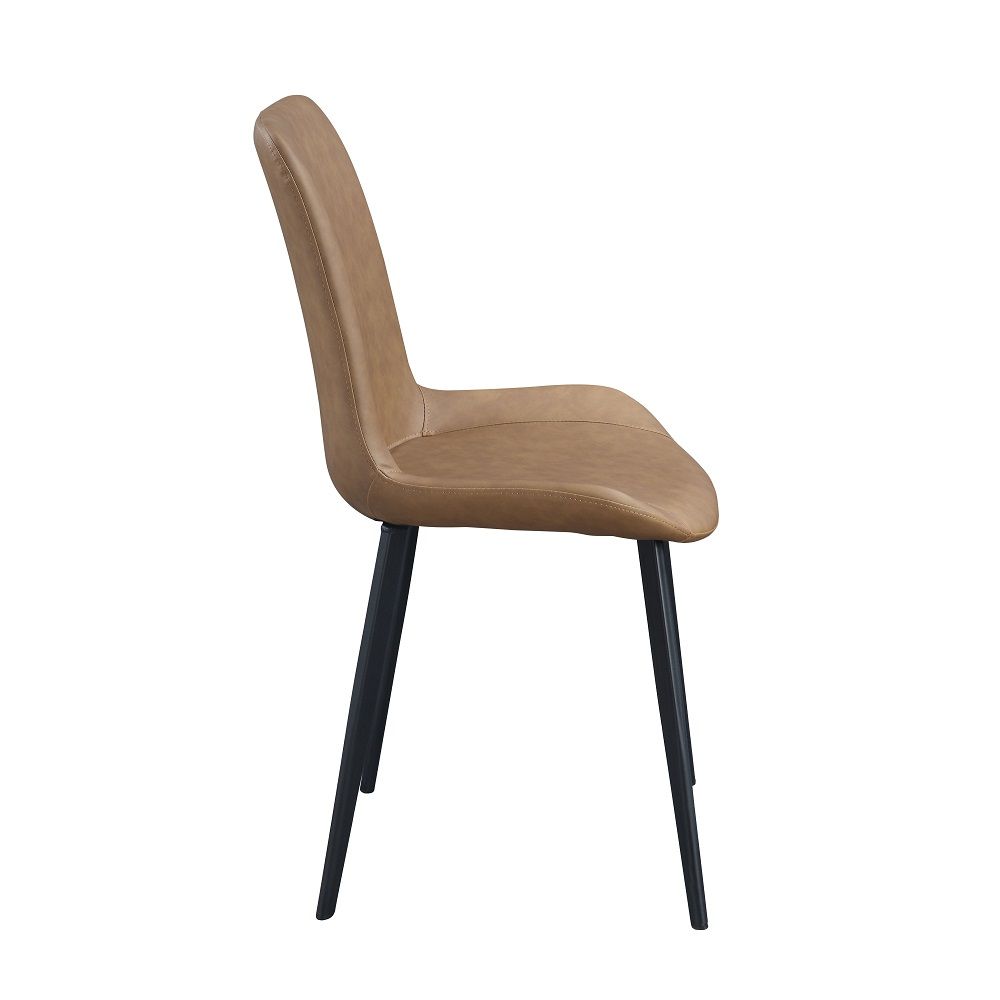 Abiram - Side Chair (Set of 2) - Brown Synthetic Leather
