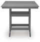 Sanctuary Beach - Square Counter Table With Umbrella Option - Dark Gray