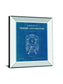Locomotive Blueprint II By Wild Apple Portfolio - Mirror Framed Print Wall Art - Blue