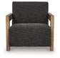 Dorney - Accent Chair - Charcoal / Brown