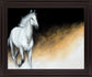Wild Ember Stallion - 28" x 34" Framed Wall Art - Black