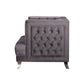 Hegio - Loveseat With 2 Pillows - Gray Velvet