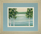 Quiet Lake By Rita Vindeszia - Framed Print Wall Art - Light Blue