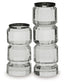 Brentley - Candle Holder Set (Set of 2) - Clear / Silver Finish