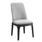 Madan - Side Chair Set of 2) - Light Gray Linen & Gray Oak