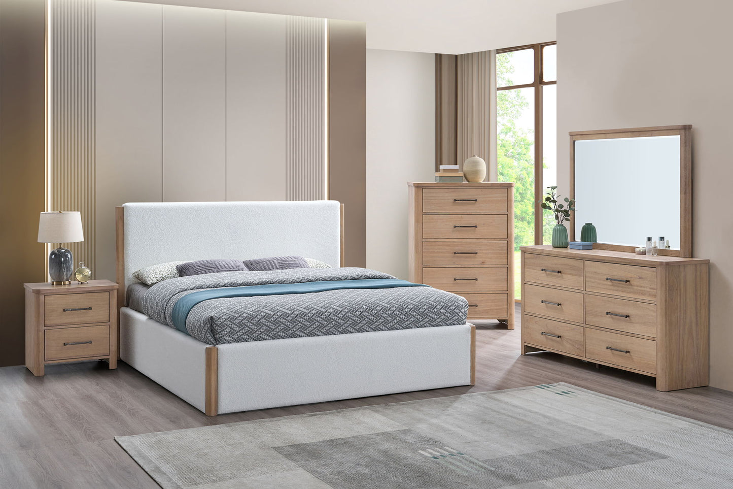 Anika - 2 Drawer Nightstand - Natural / Brown