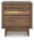 Chirason - Two Drawer Night Stand - Brown