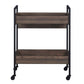 Jerrick - Serving Cart - Walnut & Black