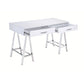 Coleen - Writing Desk Same Ac00901) - White High Gloss & Chrome