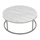 Zaidee - Coffee Table With Marble - Marble Top & Nickel
