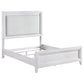Marielle - Eastern King Headboard Panel Bed - Distressed White