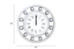Boffa - Geometric Pattern Trim Round Wall Clock - Mirrored