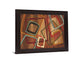 Overlapping Shapes - 28" x 34" Framed Wall Art - Dark Brown