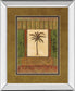 Classic Palm I By Rebecca Burton - Mirror Framed Print Wall Art - Light Brown