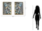 Hand Painted Textured Canvas in Frame - Pearl Silver