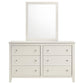 Selena - 6-Drawer Dresser With Mirror - Cream White