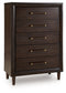 Dantenton - Five Drawer Chest - Merlot