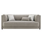 Glenda - Sofa With 3 Pillows - Gray Chenille