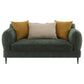 Jade - Chenille Upholstered Modern Track Arm Loveseat
