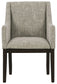 Burkhaus - Dining UPH Arm Chair (Set of 2) - Beige / Dark Brown