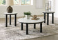 Xandrum - Black / White - Occasional Table Set (Set of 3)