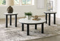 Xandrum - Occasional Table Set (Set of 3) - Black / White