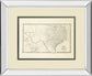 New Map Of The State Of Texas By Johnson And Wank - Mirror Framed Print Wall Art - Beige