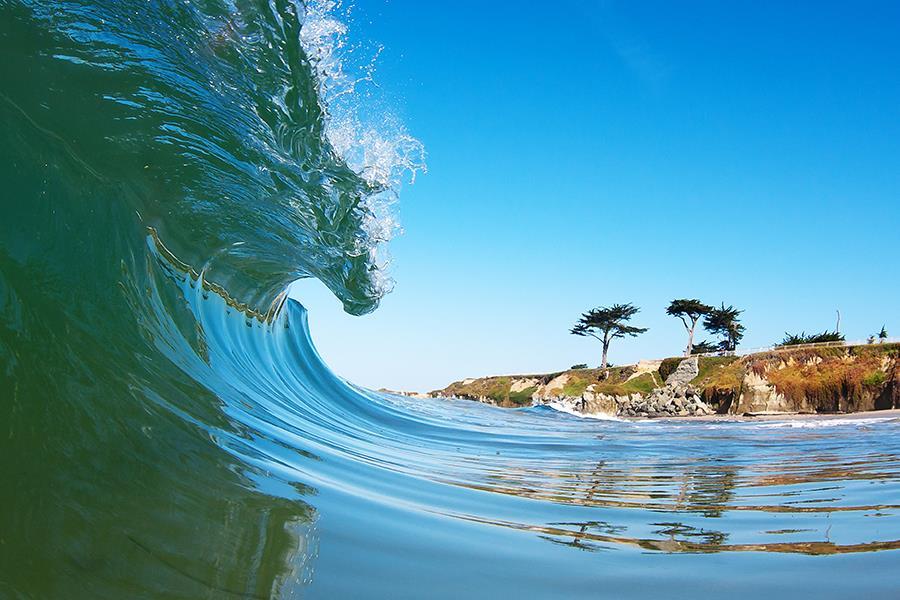 Ride The Wave (Framed) - Blue