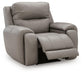 Real Moments - Power Recliner With Audio Seating - Ash