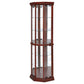 Appledale - 6-Shelf Corner Curio Display Cabinet - Medium Brown