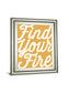 Positivity VI By Laura Marshall - Framed Print Wall Art - Orange