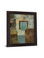 Teal Leaf Mosaic - 28" x 34" Framed Wall Art - Blue
