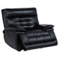 Hewitt - Leather Upholstered Dual Power Recliner Chair - Black