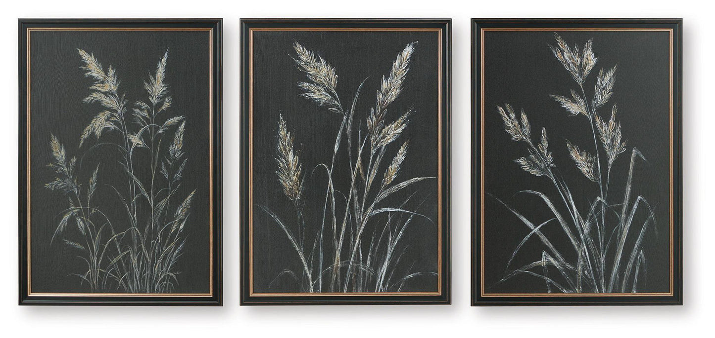 Janisburg - Wall Art Set (Set of 3) - Black / White / Brown
